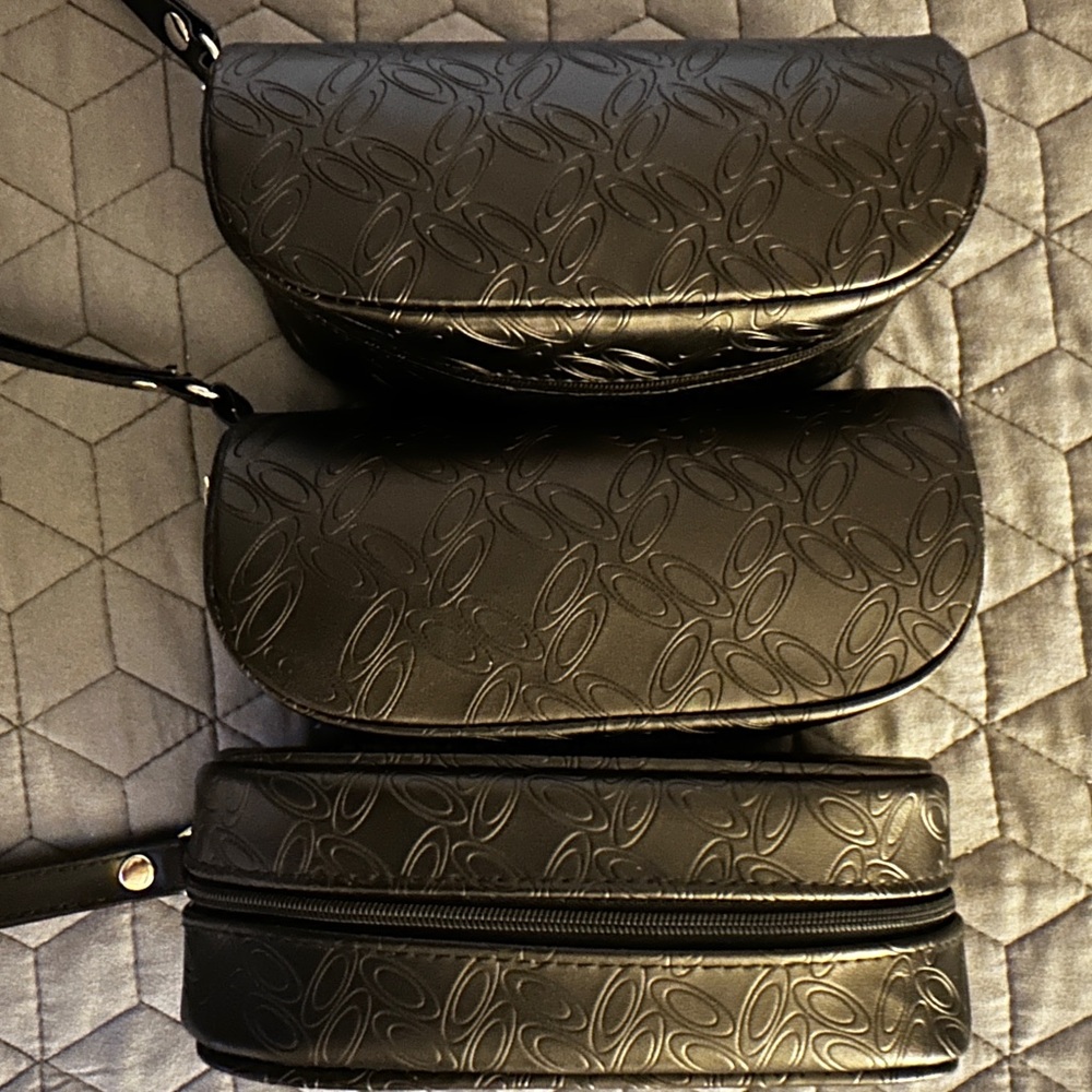 Elegant Black Embossed Oakley sunglass cases